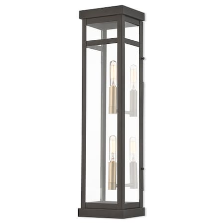 Livex Lighting Hopewell 2 Light Bronze Outdoor Wall Lantern 20706-07
